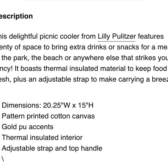 Lilly Pulitzer Soleil It On Me Picnic Cooler Tote Bag - Picture 4 of 14